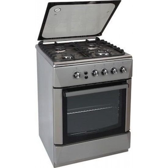 Carad Κουζίνα 64lt με Εστίες Υγραερίου Π60εκ. Inox
