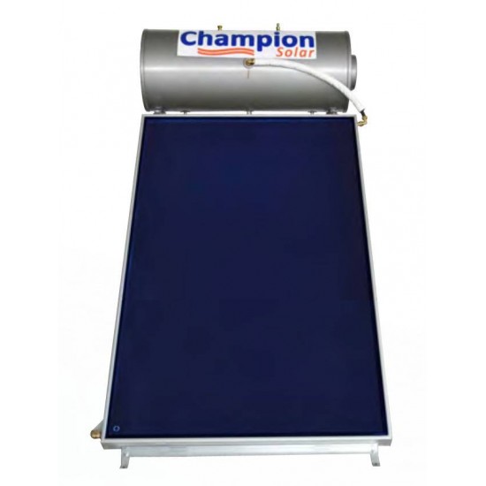 ΗΛΙΑΚΟΣ ΘΕΡΜΟΣΙΦΩΝΑΣ CHAMPION SOLAR 120L/1X2m² CS120-2EH ΟΡΙΖ ΔΙΠΛΗΣ ΕΝΕΡΓΕΙΑΣ ΚΕΡΑΜΟΣΚΕΠΗΣ