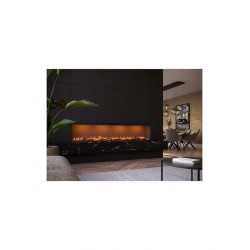 Faber e-Slim 1200 Επιτοίχιο Ηλεκτρικό Τζάκι 2000W 121x80cm Μαύρο