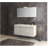 FURNIBATH F2/081 ΜΕΛΑΜΙΝΗ ΣΕΤ ΕΠΙΠΛΟ ΜΠΑΝΙΟΥ 7754 79x55x45cm ΜΕ ΚΑΘΡΕΦΤΗ-ΦΩΤΙΣΤΙΚΟ 60x55x14cm ΚΑΙ ΝΙΠΤΗΡΑ ΛΕΥΚΟ 61x2x47cm
