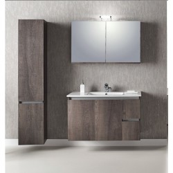  FURNIBATH C3/061 ΜΕΛΑΜΙΝΗ ΣΕΤ ΕΠΙΠΛΟ ΜΠΑΝΙΟΥ 399 59x60x45cm ΜΕ ΚΑΘΡΕΦΤΗ-ΦΩΤΙΣΤΙΚΟ 60x61.5x14cm ΚΑΙ ΝΙΠΤΗΡΑ ΛΕΥΚΟ 61x2x46cm