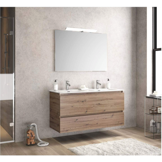 FURNIBATH D12/121 ΜΕΛΑΜΙΝΗ ΣΕΤ ΕΠΙΠΛΟ ΜΠΑΝΙΟΥ 567 119x60x45cm ΜΕ ΚΑΘΡΕΦΤΗ 120x61.5x3cm ΜΕ ΦΩΤΙΣΤΙΚΟ 50cm ΚΑΙ ΝΙΠΤΗΡΑ ΛΕΥΚΟ 121x2x46cm