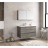 FURNIBATH D2/081 ΜΕΛΑΜΙΝΗ ΣΕΤ ΕΠΙΠΛΟ ΜΠΑΝΙΟΥ 568 79x60x45cm ΜΕ ΚΑΘΡΕΦΤΗ-ΦΩΤΙΣΤΙΚΟ 75x61.5x14cm ΚΑΙ ΝΙΠΤΗΡΑ ΛΕΥΚΟ 81x2x46cm