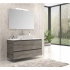 FURNIBATH D2/081 ΜΕΛΑΜΙΝΗ ΣΕΤ ΕΠΙΠΛΟ ΜΠΑΝΙΟΥ 568 79x60x45cm ΜΕ ΚΑΘΡΕΦΤΗ 75x61.5x3cm ΜΕ ΦΩΤΙΣΤΙΚΟ 50cm ΚΑΙ ΝΙΠΤΗΡΑ ΛΕΥΚΟ 48x14x37cm