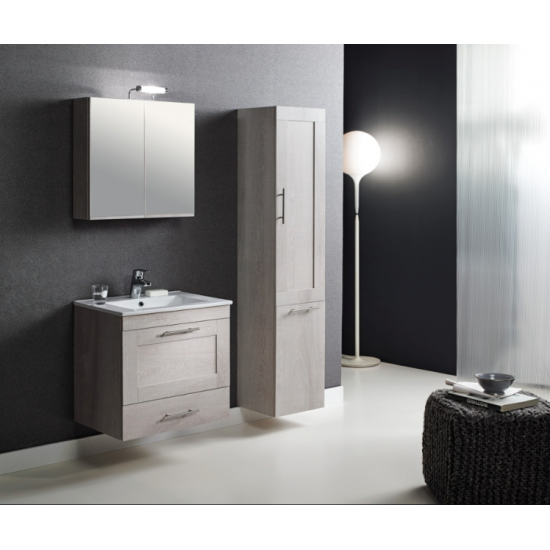 FURNIBATH E2/081 ΜΕΛΑΜΙΝΗ ΣΕΤ ΕΠΙΠΛΟ ΜΠΑΝΙΟΥ 398 79x60x45cm ΜΕ ΚΑΘΡΕΦΤΗ-ΦΩΤΙΣΤΙΚΟ 75x61.5x14cm ΚΑΙ ΝΙΠΤΗΡΑ ΛΕΥΚΟ 81x2x46cm