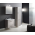 FURNIBATH E2/081 ΜΕΛΑΜΙΝΗ ΣΕΤ ΕΠΙΠΛΟ ΜΠΑΝΙΟΥ 398 79x60x45cm ΜΕ ΚΑΘΡΕΦΤΗ-ΦΩΤΙΣΤΙΚΟ 75x61.5x14cm ΚΑΙ ΝΙΠΤΗΡΑ ΛΕΥΚΟ 81x2x46cm