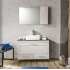 FURNIBATH E3/061 ΜΕΛΑΜΙΝΗ ΣΕΤ ΕΠΙΠΛΟ ΜΠΑΝΙΟΥ 398 59x60x45cm ΜΕ ΚΑΘΡΕΦΤΗ-ΝΤΟΥΛΑΠΙ 65x61.5x14cm ΜΕ ΦΩΤΙΣΤΙΚΟ 50cm ΚΑΙ ΝΙΠΤΗΡΑ ΛΕΥΚΟ 48x14x37cm
