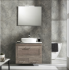 FURNIBATH E1/101 ΜΕΛΑΜΙΝΗ ΣΕΤ ΕΠΙΠΛΟ ΜΠΑΝΙΟΥ 399 99x60x45cm ΜΕ ΚΑΘΡΕΦΤΗ 100x61.5x3cm ΜΕ ΦΩΤΙΣΤΙΚΟ 30cm ΚΑΙ ΝΙΠΤΗΡΑ ΛΕΥΚΟ 48x14x35cm