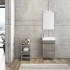 FURNIBATH G1/45x26 ΜΕΛΑΜΙΝΗ ΣΕΤ ΕΠΙΠΛΟ ΜΠΑΝΙΟΥ 568 44x60x25cm ΜΕ ΚΑΘΡΕΦΤΗ 40x61.5x3cm ΜΕ ΦΩΤΙΣΤΙΚΟ 23.5cm ΚΑΙ ΝΙΠΤΗΡΑ ΛΕΥΚΟ 45x13x26cm