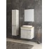 FURNIBATH F12/121 ΜΕΛΑΜΙΝΗ ΣΕΤ ΕΠΙΠΛΟ ΜΠΑΝΙΟΥ 7754 119x55x45cm ΜΕ ΠΑΓΚΟ ΠΕΥΚΟΥ ΜΕ ΚΑΘΡΕΦΤΗ 120x61.5x3cm ΜΕ ΦΩΤΙΣΤΙΚΟ 30cm ΚΑΙ ΝΙΠΤΗΡΑ ΛΕΥΚΟ 50x15.5x43cm
