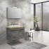 FURNIBATH F3/061 ΜΕΛΑΜΙΝΗ ΣΕΤ ΕΠΙΠΛΟ ΜΠΑΝΙΟΥ 7743 59x55x45cm ΜΕ ΠΑΓΚΟ ΠΕΥΚΟΥ ΜΕ ΚΑΘΡΕΦΤΗ-ΦΩΤΙΣΤΙΚΟ 60x55x14cm ΚΑΙ ΝΙΠΤΗΡΑ ΛΕΥΚΟ 61x2x47cm
