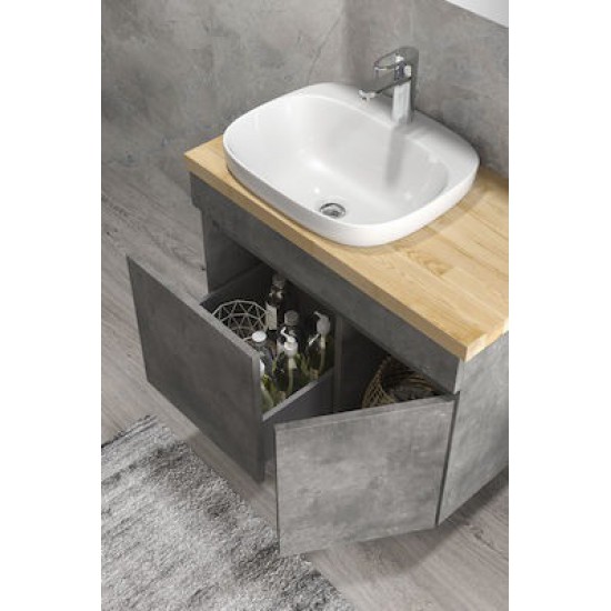 FURNIBATH F12/121 ΜΕΛΑΜΙΝΗ ΣΕΤ ΕΠΙΠΛΟ ΜΠΑΝΙΟΥ 7743 119x55x45cm ΜΕ ΠΑΓΚΟ ΠΕΥΚΟΥ ΜΕ ΚΑΘΡΕΦΤΗ-ΝΤΟΥΛΑΠΙ-ΦΩΤΙΣΤΙΚΟ 117x55x14cm ΚΑΙ ΝΙΠΤΗΡΑ ΛΕΥΚΟ 50x15.5x43cm