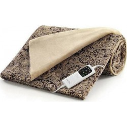 Imetec Adapto Velvet Jacquard Διπλή Ηλεκτρική Κουβέρτα Πλενόμενη με Χρονοδιακόπτη Πολύχρωμη 150W 140x180εκ.