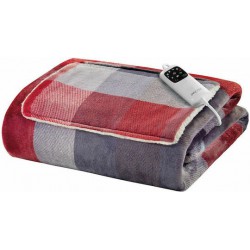 Imetec Adapto Velvet Tartan Ημίδιπλη Ηλεκτρική Κουβέρτα Πλενόμενη με Χρονοδιακόπτη Πολύχρωμη 150W 110x150εκ.