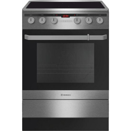 ΗΛΕΚΤΡΙΚΗ ΚΟΥΖΙΝΑ INOX MORRIS MKV-64321 ΜΕ ΚΕΡΑΜΙΚΗ ΕΣΤΙΑ