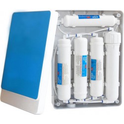 Proteas Filter PF-COMPACT5 Συσκευή Φίλτρου Νερού Κάτω Πάγκου / Κεντρικής Παροχής Τριπλή με Βρυσάκι με Ανταλλακτικό Φίλτρο EW-014-0101