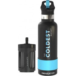 Proteas Filter Μπουκάλι Θερμός Ανοξείδωτο 621ml Μαύρο με Καλαμάκι με Φίλτρο