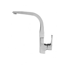 Sanitec Swan Μπαταρία Κουζίνας Πάγκου Ασημί 00-02-00214