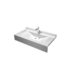 Sanitec Wave Single 715 Κρεμαστός Νιπτήρας Πορσελάνης 120x45cm White