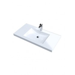 Sanitec Alba 250 Επικαθήμενος Νιπτήρας από Συνθετικό Υλικό 70x46cm White