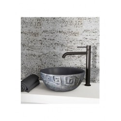 Sanitec Meandros Επικαθήμενος Νιπτήρας Πορσελάνης 39x39cm Anthracite