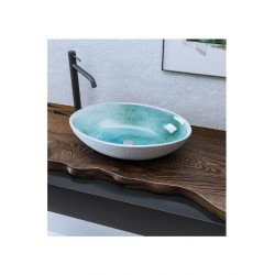Sanitec Gondola Επικαθήμενος Νιπτήρας Πορσελάνης 59x38cm