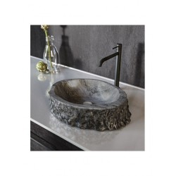 Sanitec Ebony Επικαθήμενος Νιπτήρας Πορσελάνης 56x37cm Grigio Ocra