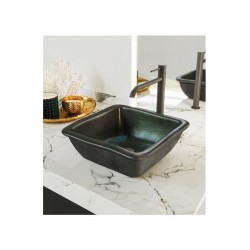 Sanitec Green Επικαθήμενος Νιπτήρας Πορσελάνης 40x40cm Πράσινος