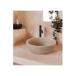 Sanitec Beige Rock Επικαθήμενος Νιπτήρας Πορσελάνης 40x40cm Μπεζ