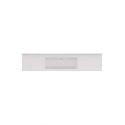 Sanitec Wave Double 700 Monobloc Επικαθήμενος Νιπτήρας Πορσελάνης 120x32cm Metallic Ice