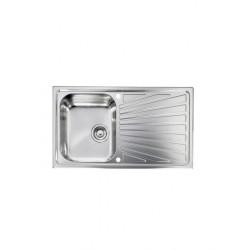 Sanitec Cometa Επικαθήμενος Νεροχύτης Inox Σατινέ Μ86xΠ50cm Ασημί 11463