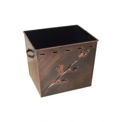 Thermogatz Μεταλλικό Κουτί Αποθήκευσης Ξύλων 47x35x40cm Χάλκινο