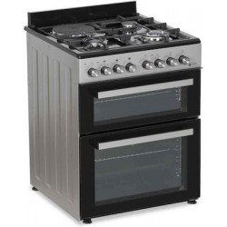 Thermogatz TGS 8001 IX Κουζίνα Υγραερίου & Ρεύματος 92lt με Εστίες Υγραερίου & Ρεύματος Π60εκ. Μαύρη