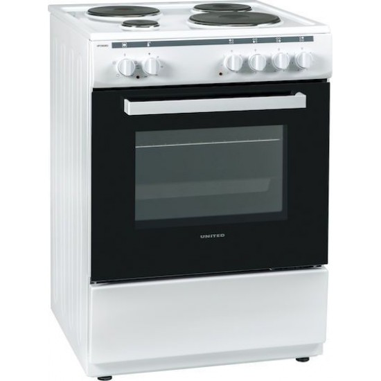 ΗΛΕΚΤΡΙΚΗ ΚΟΥΖΙΝΑ UNITED UFC-60263/2 ΛΕΥΚΗ 60ΕΚ