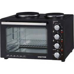 United EO-9738 Ηλεκτρικό Φουρνάκι 35lt με 2 Εστίες