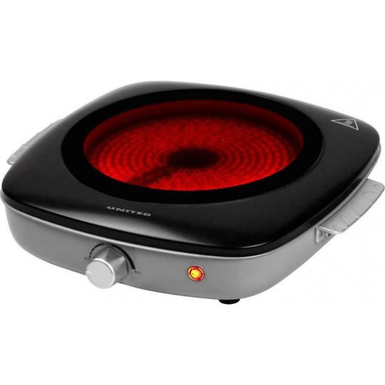 United CP2729 Επιτραπέζια Εστία Κεραμική Μονή Γκρι United CP2729 Επιτραπέζια Εστία Κεραμική Μονή Γκρι