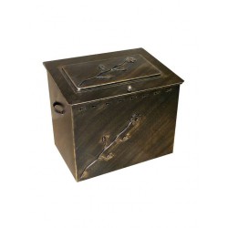 Thermogatz Μεταλλικό Κουτί Αποθήκευσης Ξύλων 60x40x50cm Μπρούτζινο